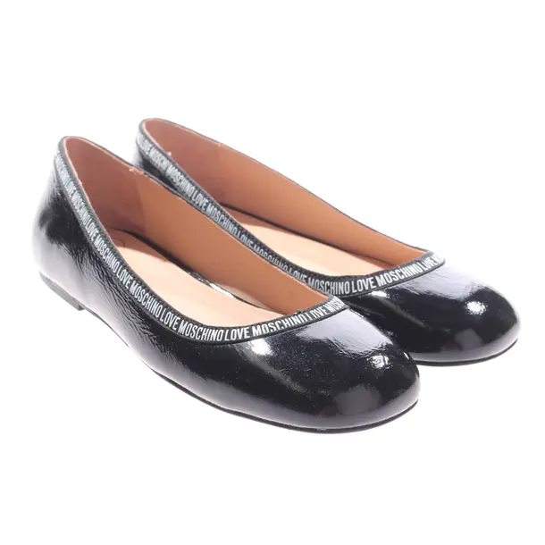 Ballet Flats, in Black, Love Moschino