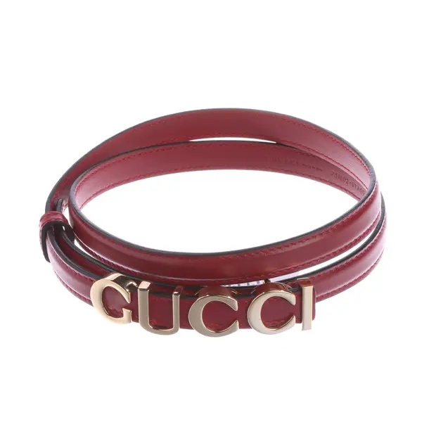 Gürtel, in Rot, Leder, Gucci