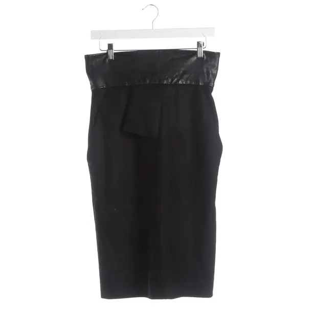 Rock, in Schwarz, Wolle, Balenciaga