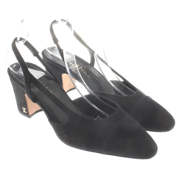 Slingbacks, in Black, Chanel