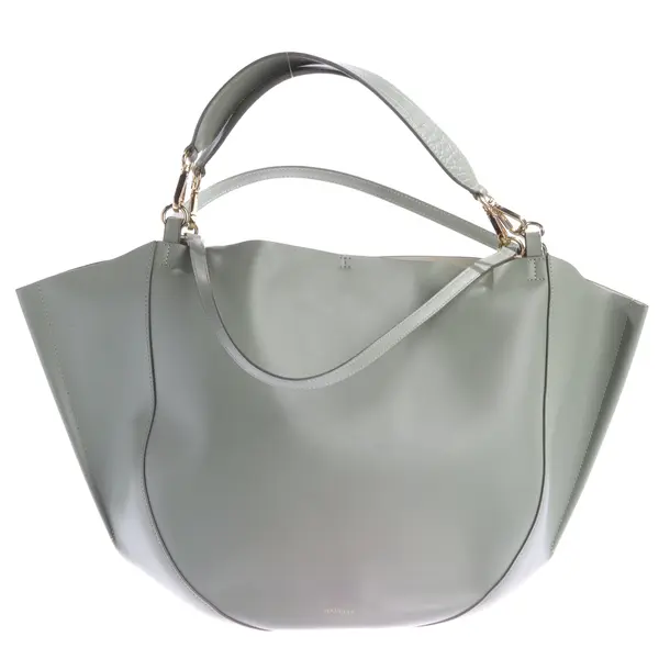 Schultertasche, in Hellgrün, Leder, Wandler