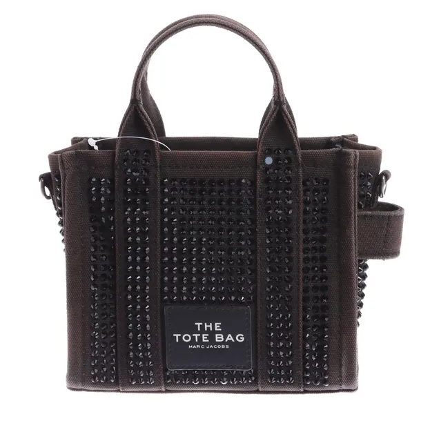Handtasche, in Dunkelbraun, Baumwolle, Marc Jacobs