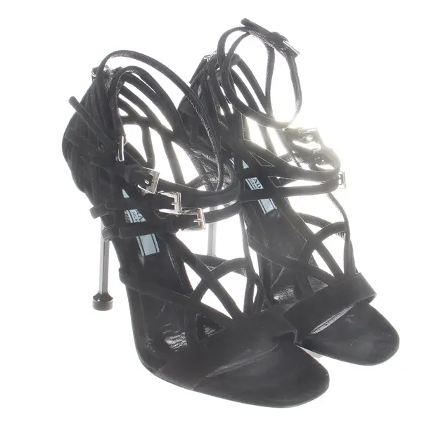 Heeled Sandals, in Black, Prada
