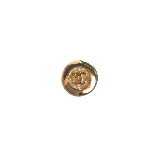 Knopf, in Gold, Metall (metallisch, metallisiert), Chanel