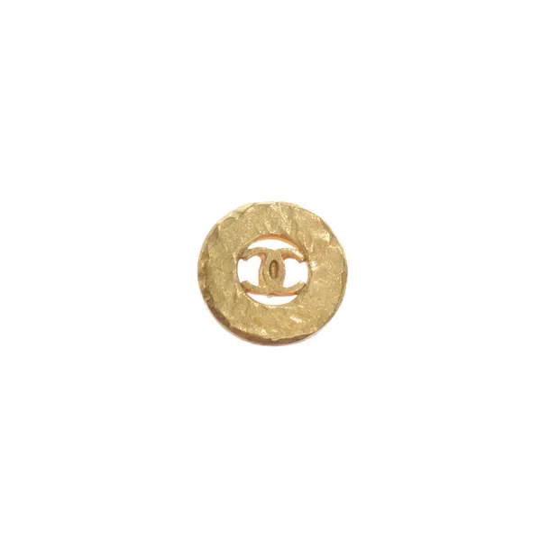 Pulsante, in Oro, Metallo (metallico, metallizzato), Chanel
