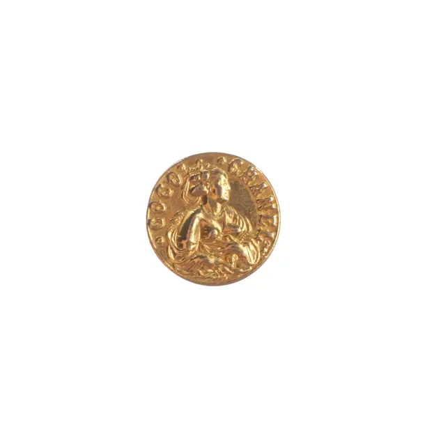 Button, in Gold, Metal (metallic, metallised), Chanel