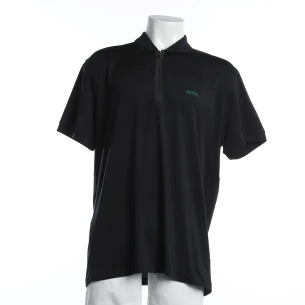 Poloshirt, in Schwarz, Polyester, Hugo Boss Green