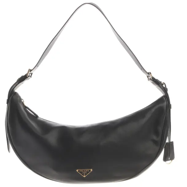 Schultertasche, in Schwarz, Leder, Prada