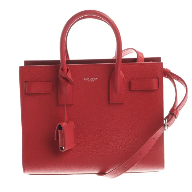 Handbag, in Red, Leather, Saint Laurent