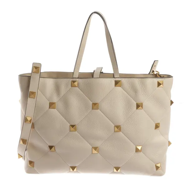 Schultertasche, in Beige, Leder, Valentino
