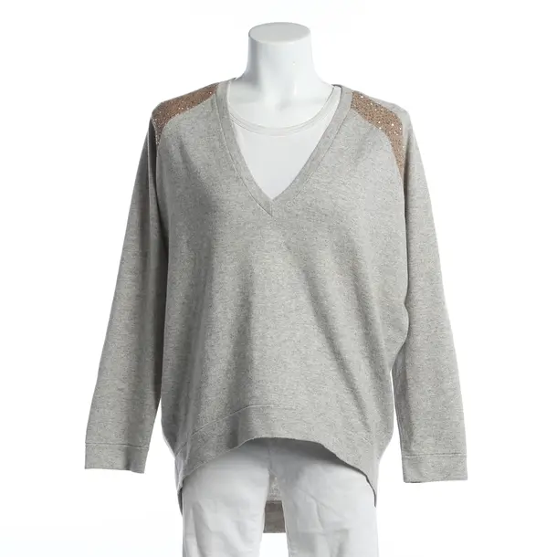 Pullover, in Grau, Kaschmir, Brunello Cucinelli