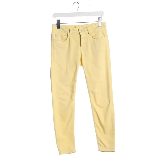 Jeans skinny, in Giallo pastello, Cotone, Chiuso