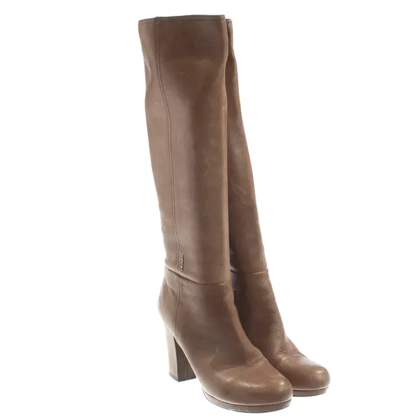 Stiefel, in Braun, Prada