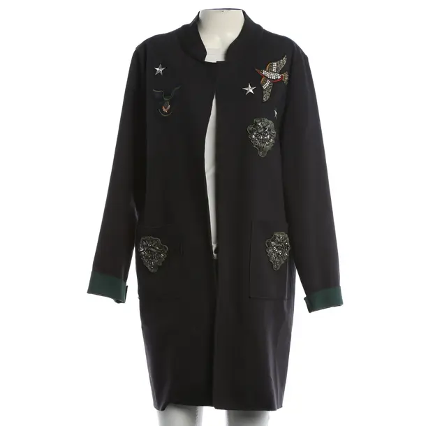 Mid-Season Coat, in Navy, Cotton, Rich & Royal