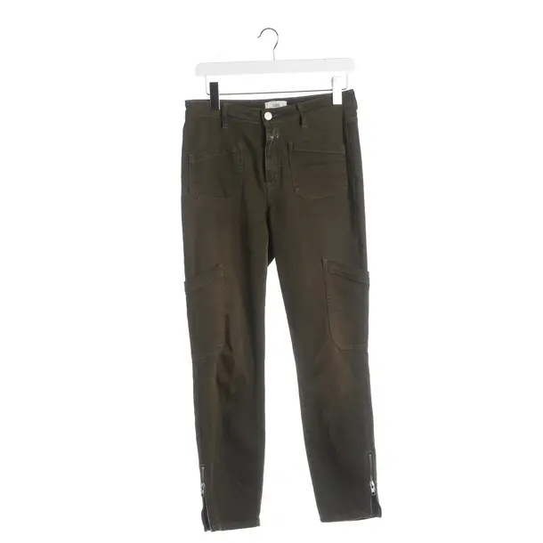 Pants, in Dark Green, Cotton, Closed