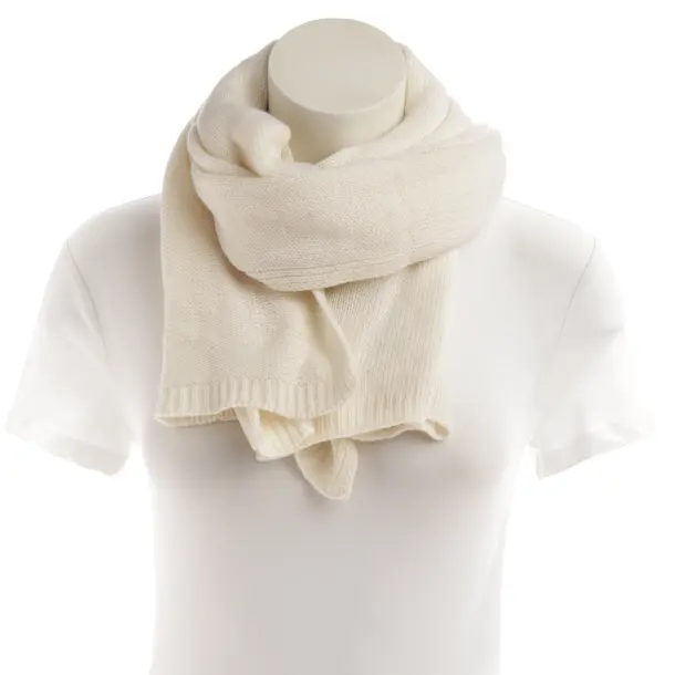 Schal, in Cream, Kaschmir, Iris von Arnim