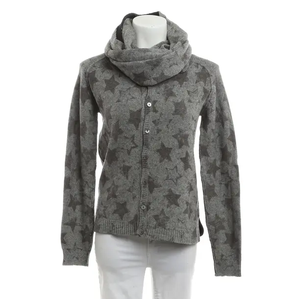 Cardigan, in Gray, Cotton, Grace