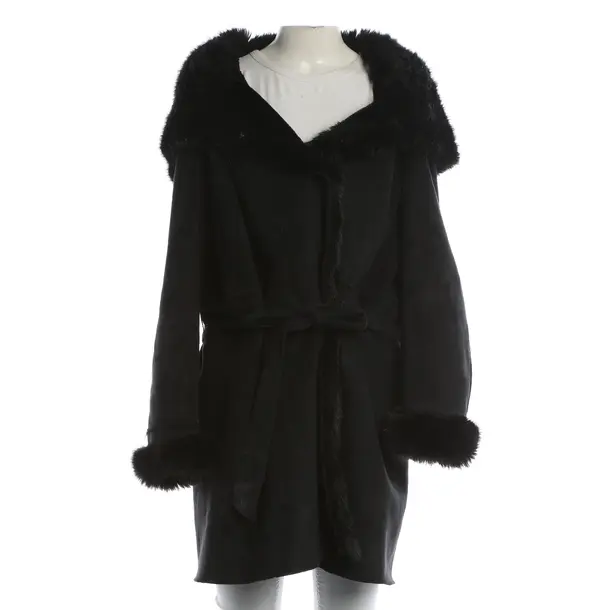 Winter Coat, in Black, Polyester, Marc Cain