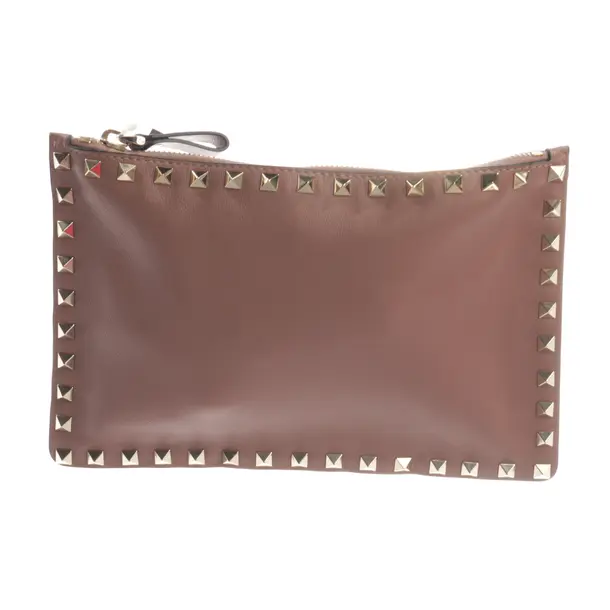 Clutch Bag, in Light Pink, Leather, Valentino