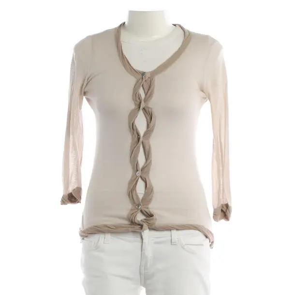 Cardigan, in Light Brown, Cotton, Roberto Collina