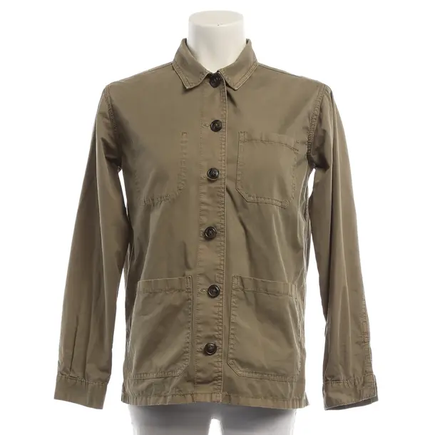 Summer Jacket, in Olive Green, Cotton, Closed