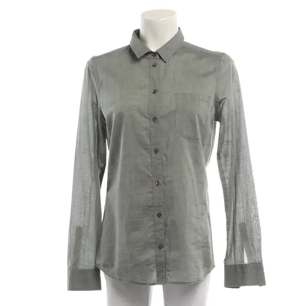 Blouse, in Green, Cotton, Closed