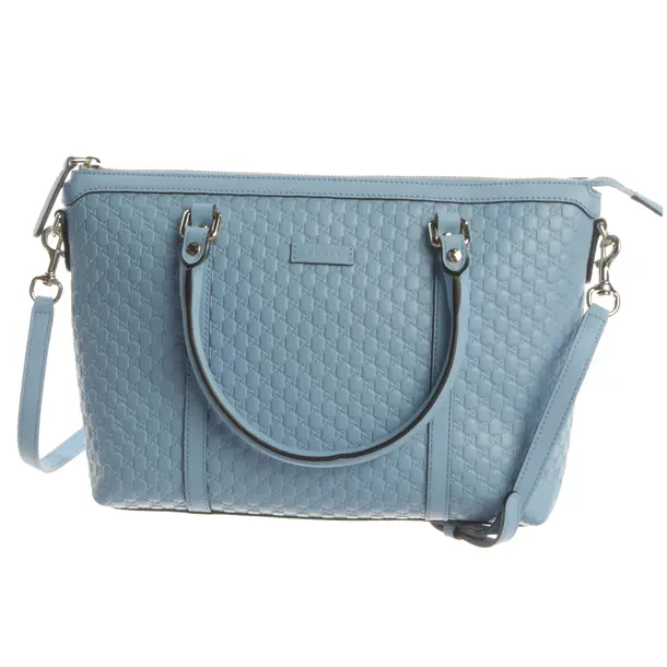 Handbag, in Light Blue, Leather, Gucci