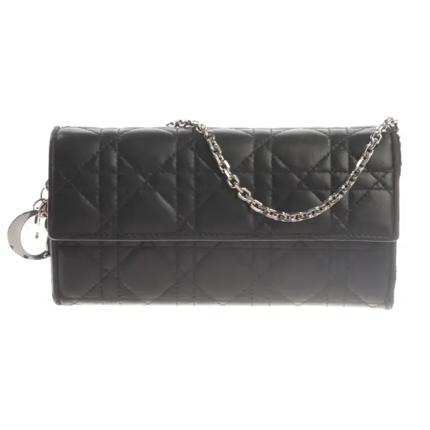 Wallet on Chain, in Schwarz, Leder, Dior