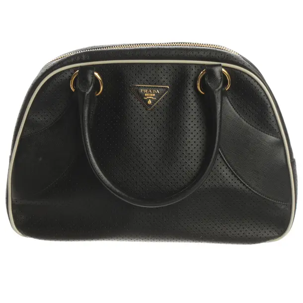 Handbag, in Black, Leather, Prada