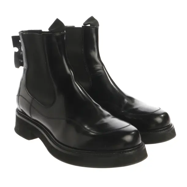 Ankle Boots, in Black, Off-White