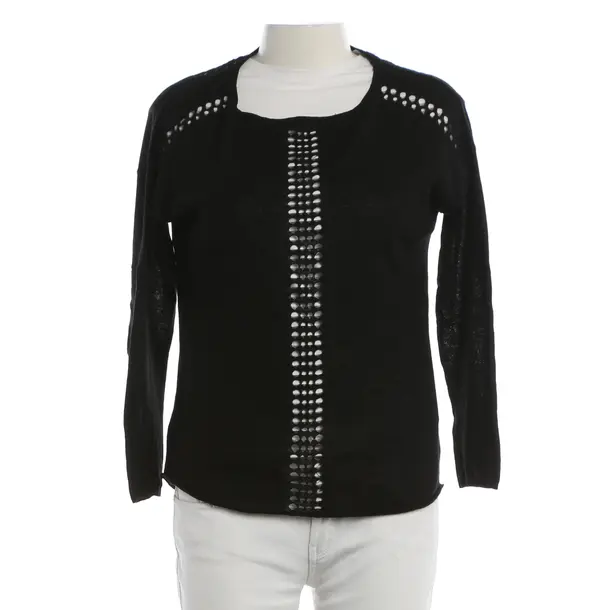 Pullover, in Schwarz, Leinen, Maje