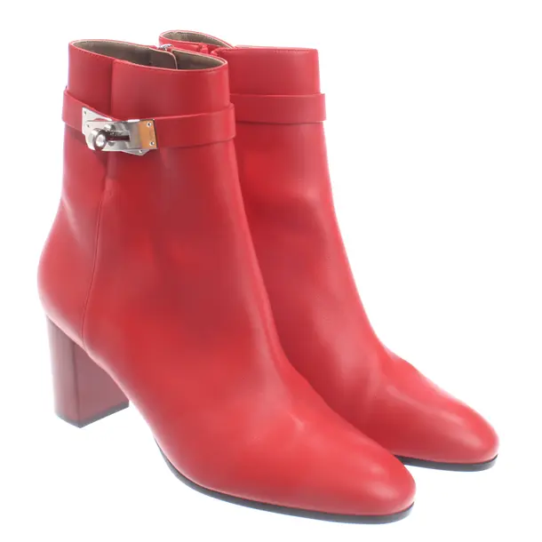 Ankle Boots, in Red, Hermès