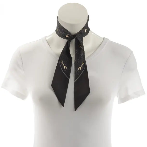 Shawl, in Gray, Silk, Gucci
