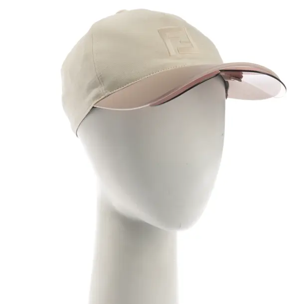 Cap, in Cream, Cotton, Fendi