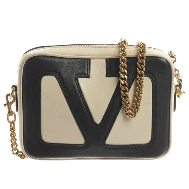 Shoulder Bag, in Beige, Leather, Valentino