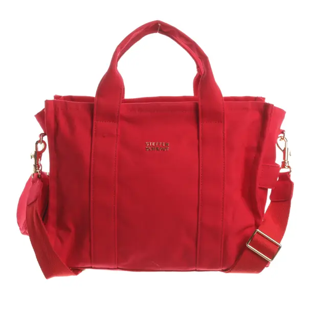 Handbag, in Red, Cotton, Steffen Schraut