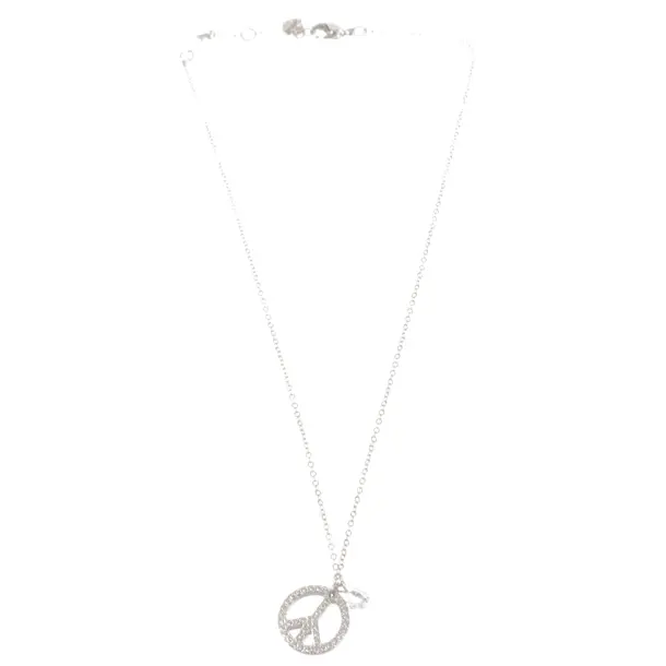 Necklace, in Silver, Metal (metallic, metallized), Swarovski