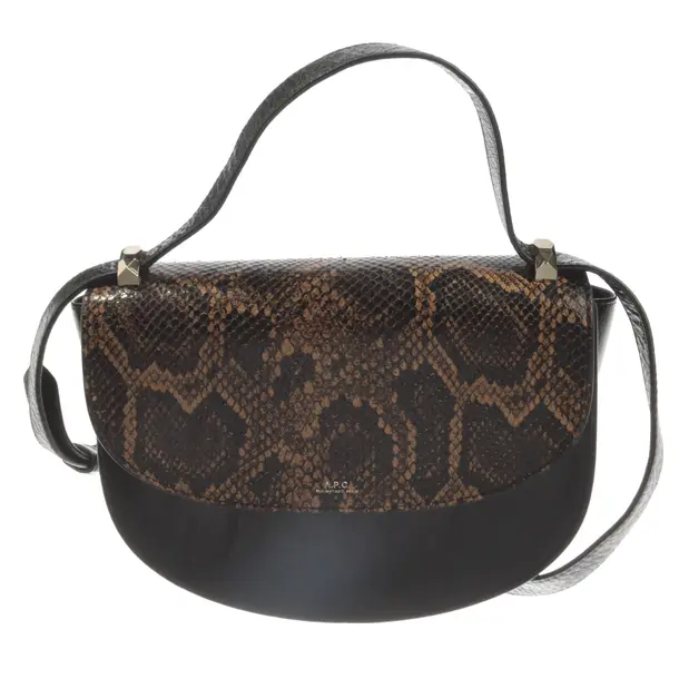 Schultertasche, in Schwarz, Leder, A.P.C