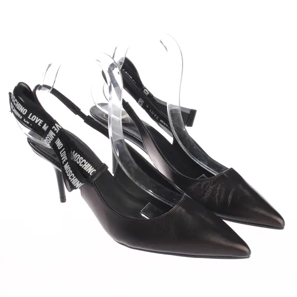 Slingbacks, in Schwarz, Love Moschino