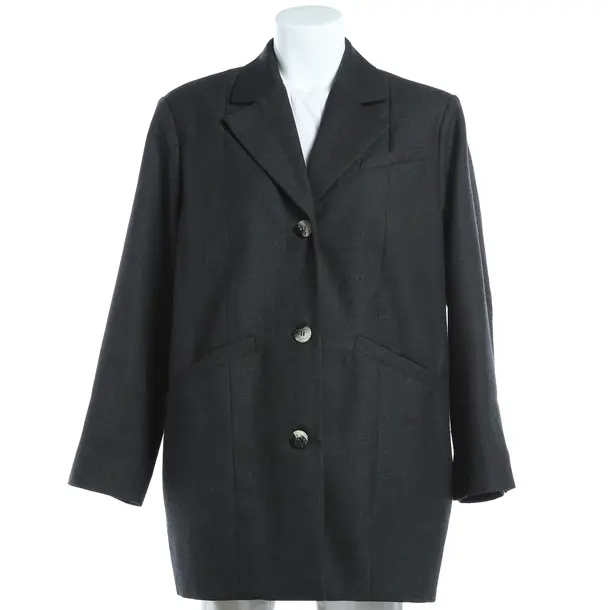 Blazer, in Schwarz, Polyester, Ganni
