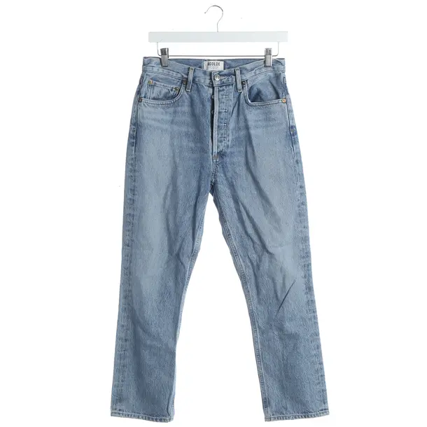 Straight Fit Jeans, in Light Blue, Cotton, Agolde