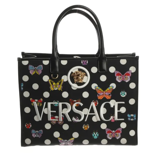 Handtasche, in Mehrfarbig, Baumwolle, Versace