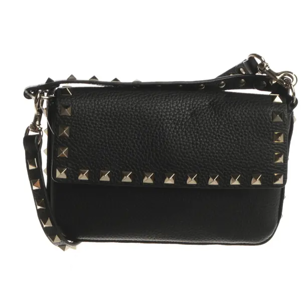 Schultertasche, in Schwarz, Leder, Valentino