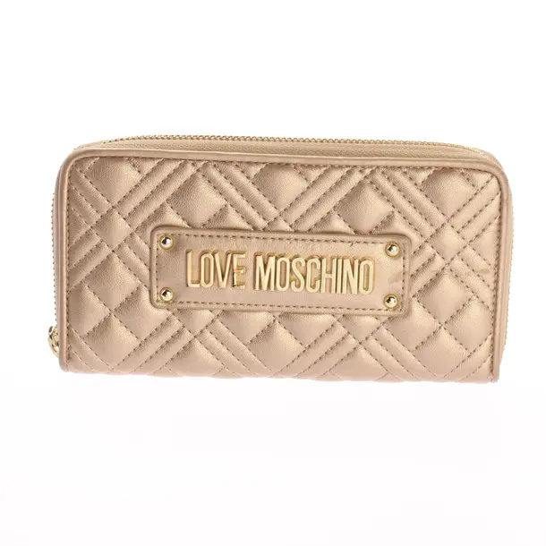 Geldbörse, in Beige, Leder, Love Moschino