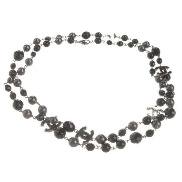 Necklace, in Black, Sonstige Fasern, Chanel