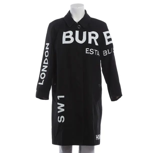 Cappotto mezza stagione, in Nero, Cotone, Burberry