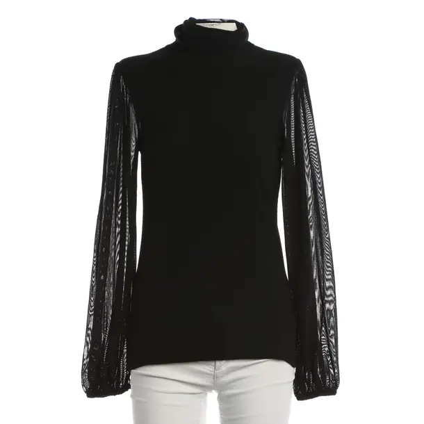 Long Sleeve Shirt, in Black, Polyamide, Ganni