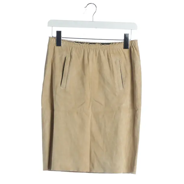 Skirt, in Beige, Veloursleder, Utzon