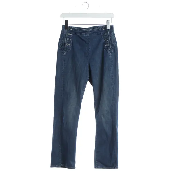 Straight Fit Jeans, in Blue, Cotton, Mother
