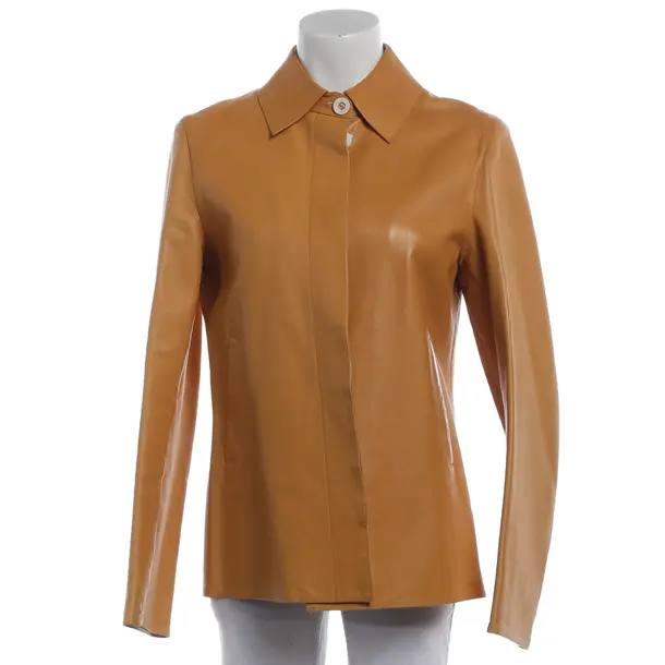 LeatherJacket, in Orange, Leder, Loro Piana